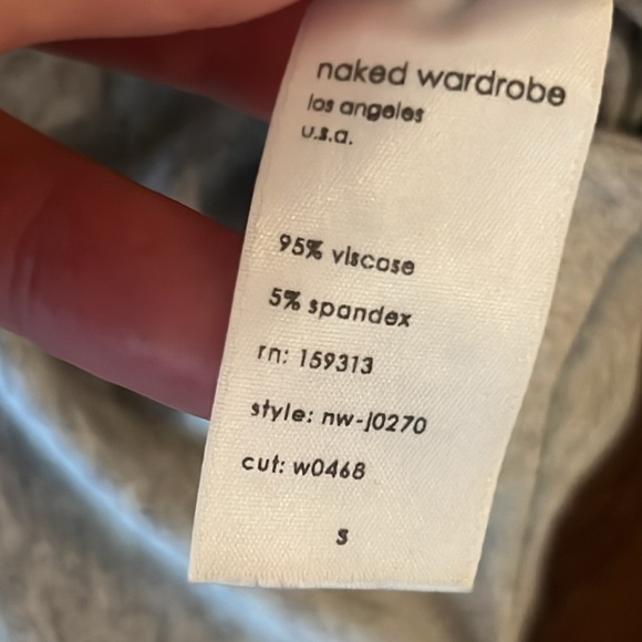 Naked Wardrobe grey longsleeve bike short fitted bodysuit one piece zipper back - Picture 9 of 10